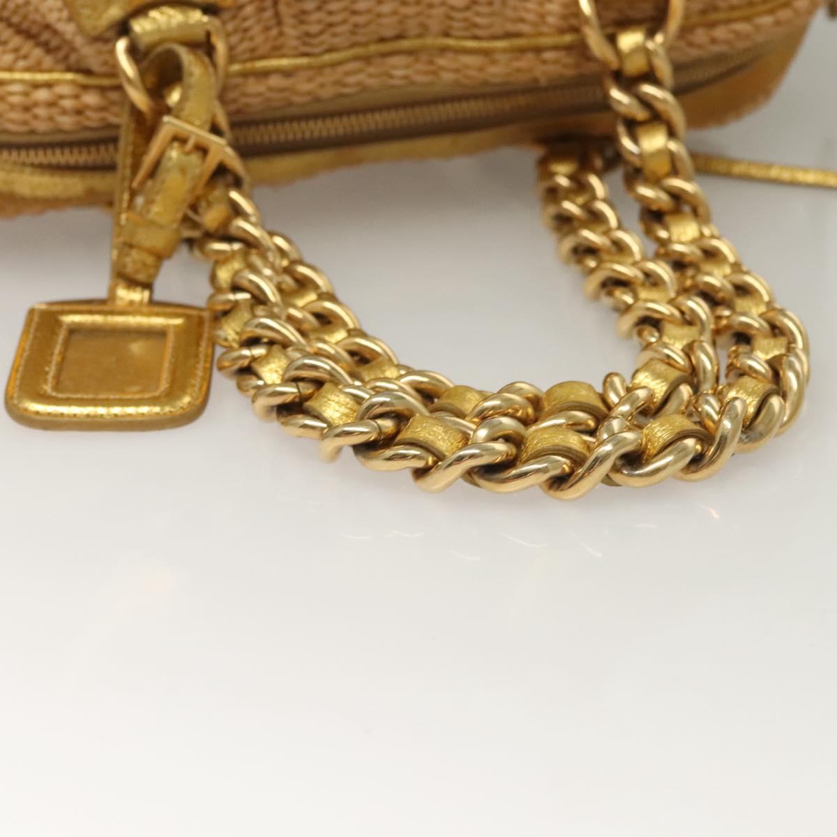 Prada Gold Nylon Shoulder Bag (Pre-Owned)