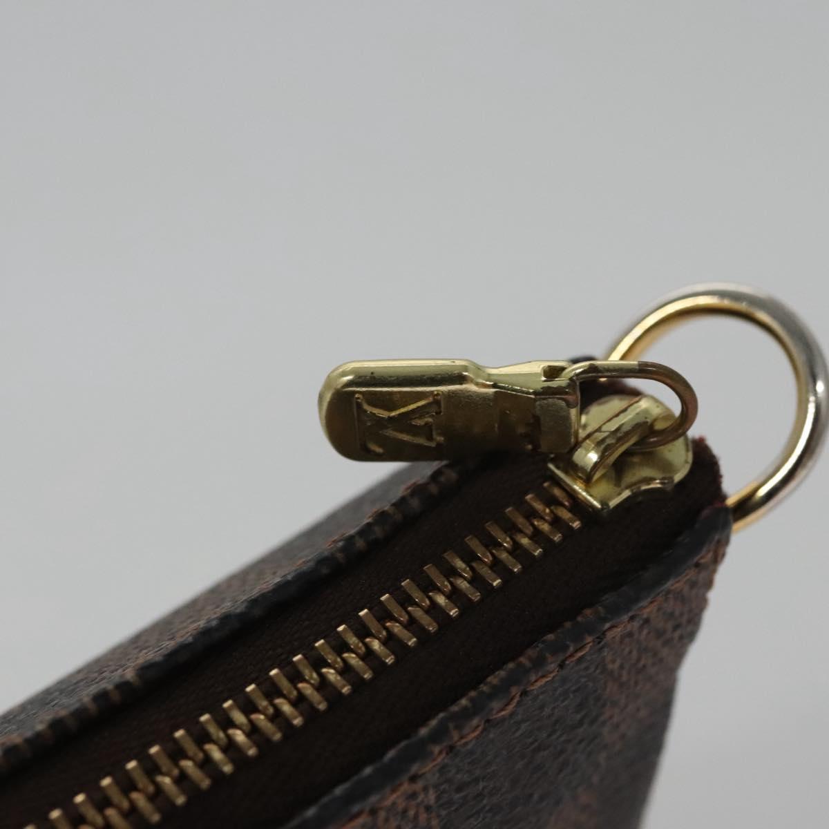 Louis Vuitton Mini Pochette Accessoires Brown Canvas Clutch Bag (Pre-Owned)