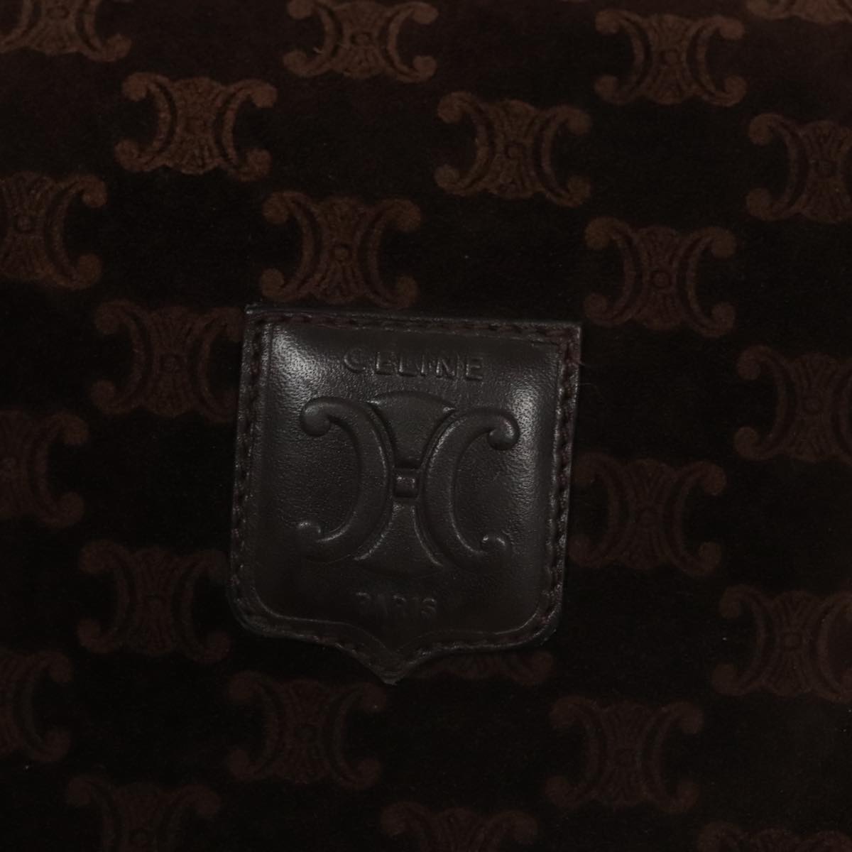 Céline Macadam Brown Suede Handbag (Pre-Owned)