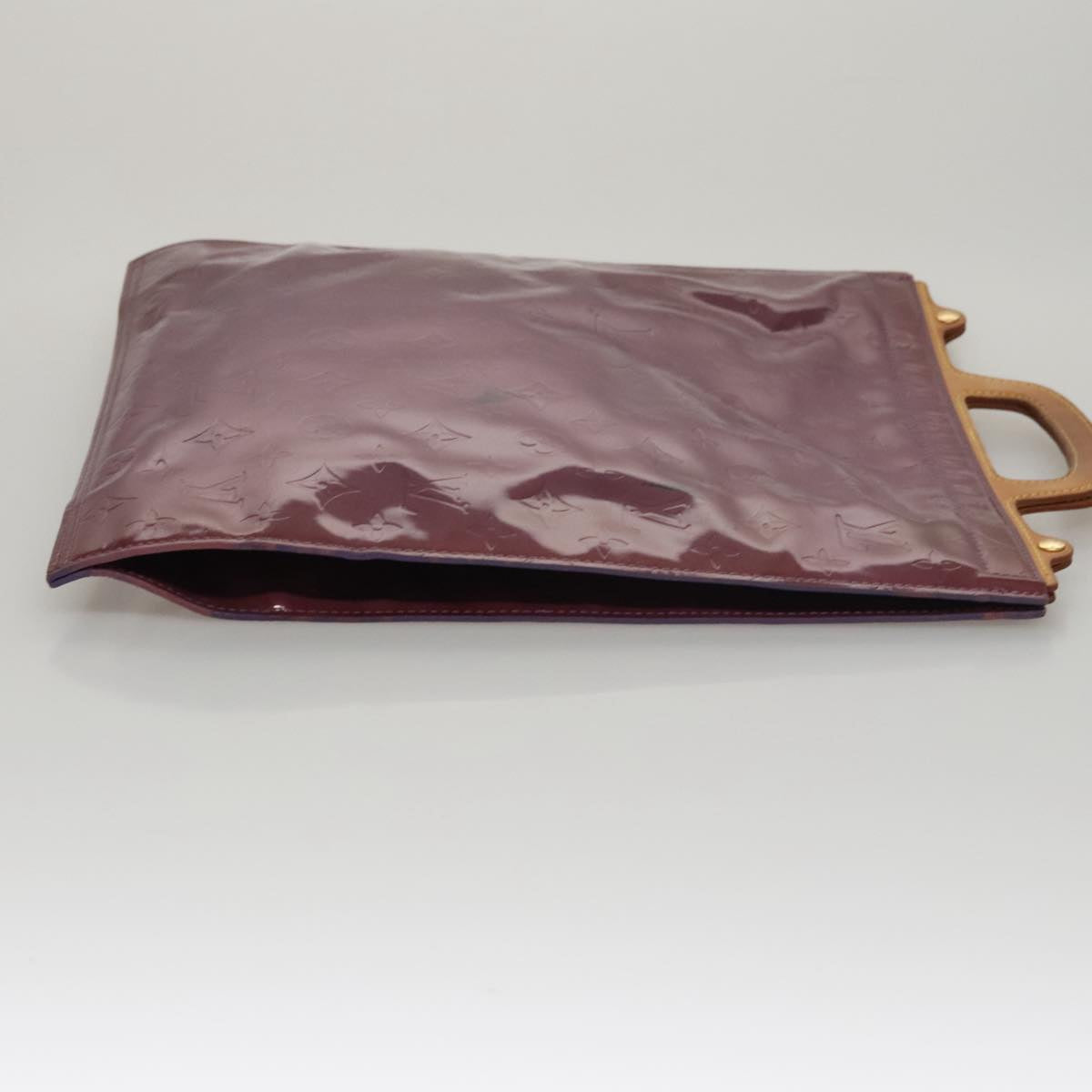 Louis Vuitton Stanton Purple Patent Leather Tote Bag (Pre-Owned)