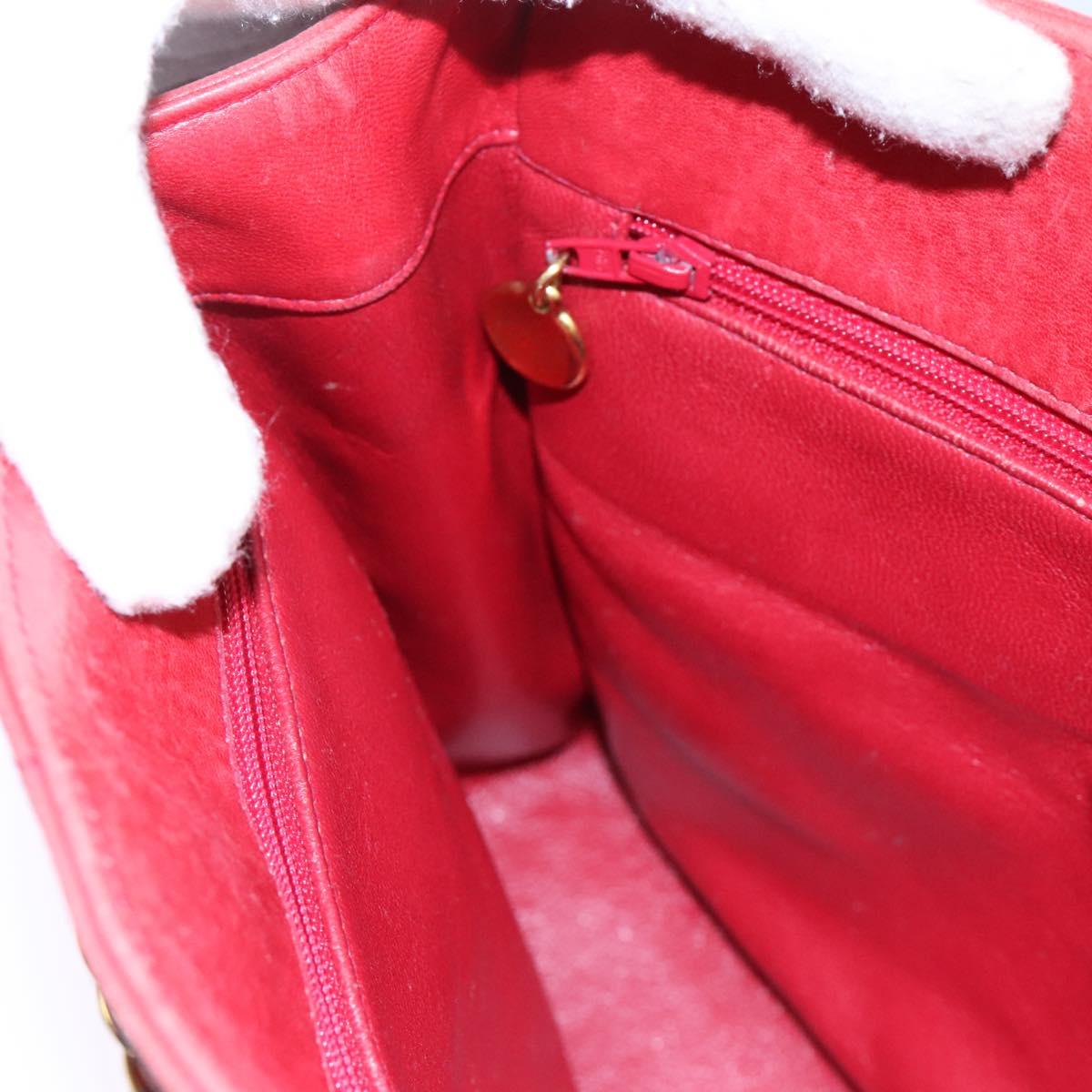 Chanel Matelassé Red Leather Shoulder Bag (Pre-Owned)