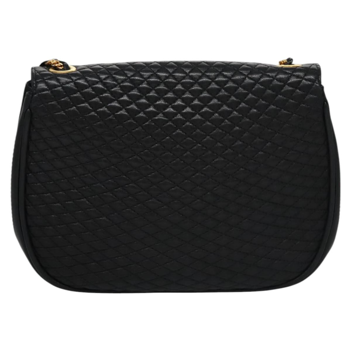 Bally Black Leather Shoulder Bag (Pre-Owned)