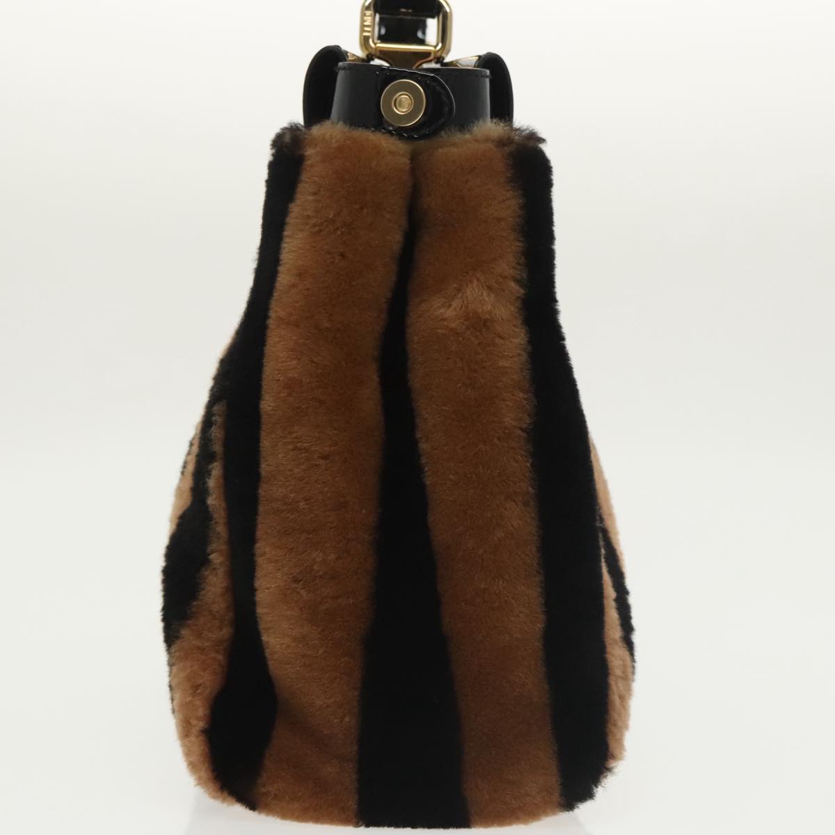 Fendi Peekaboo Brown Fur Handbag (Pre-Owned)