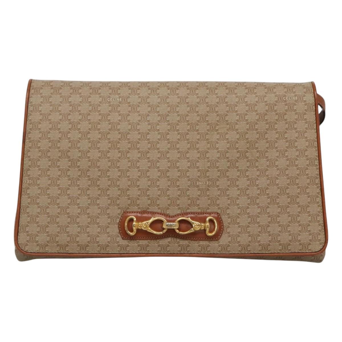 Céline Beige Canvas Shoulder Bag (Pre-Owned)
