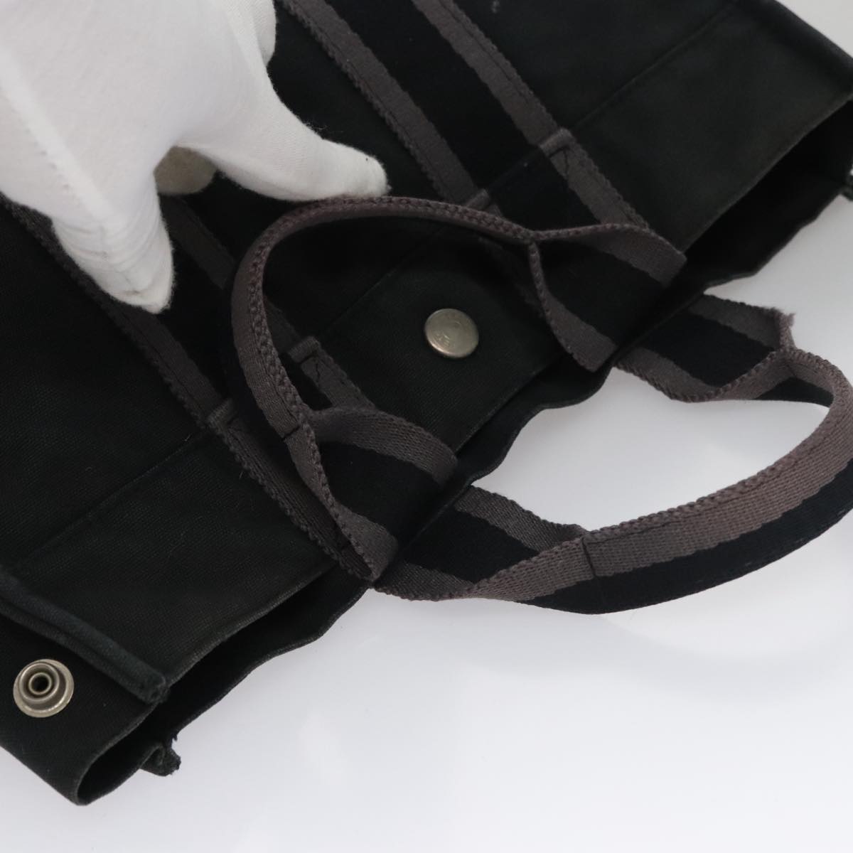 Hermès Fourre Tout Black Canvas Handbag (Pre-Owned)