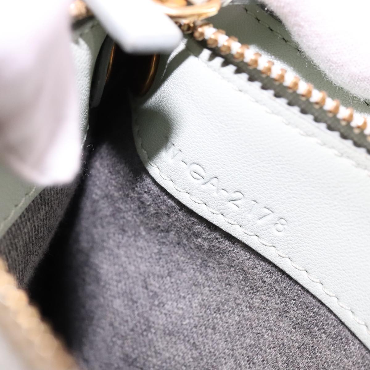 Céline Trio Green Leather Shoulder Bag (Pre-Owned)