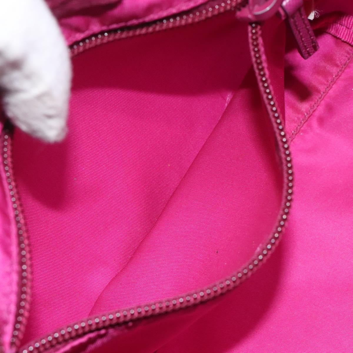 Prada Cosmetic Pouch Pink Synthetic Clutch Bag (Pre-Owned)