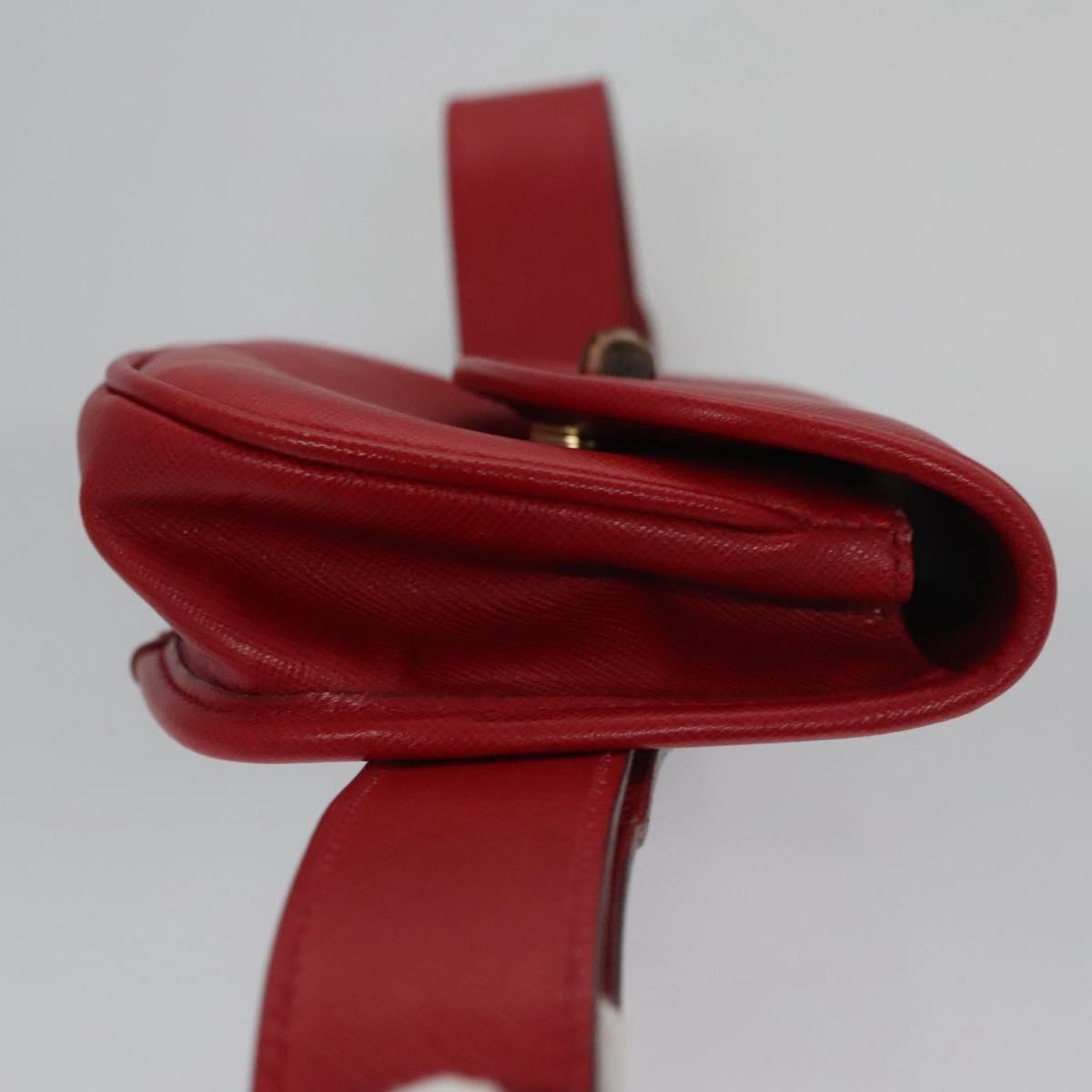 Gucci Bamboo Red Leather Shoulder Bag (Pre-Owned)