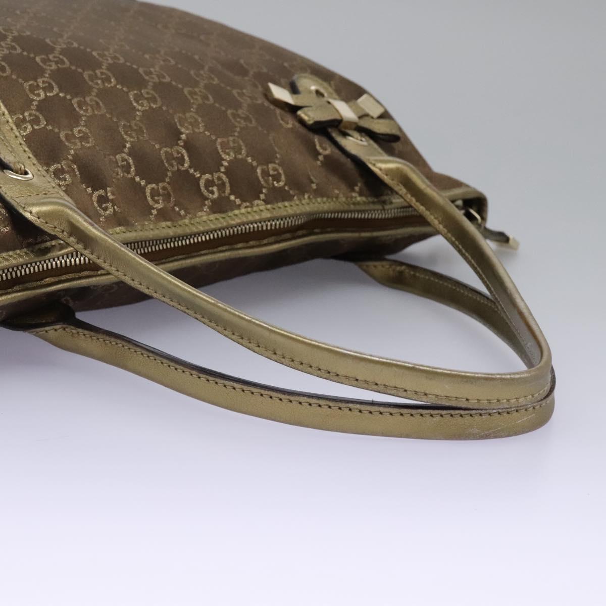 Gucci Princy Brown Canvas Tote Bag (Pre-Owned)