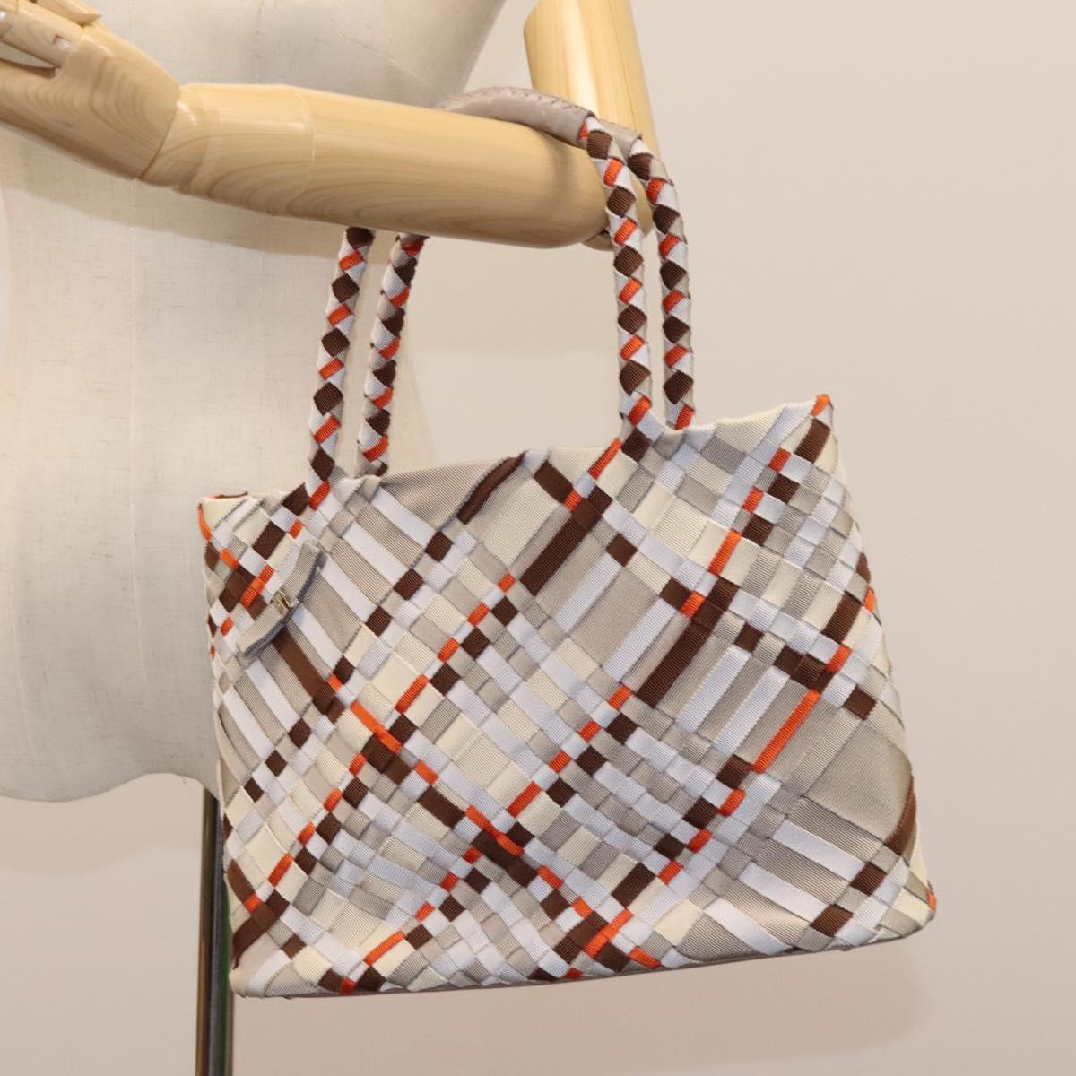 Salvatore Ferragamo Woven Multicolour Canvas Tote Bag (Pre-Owned)