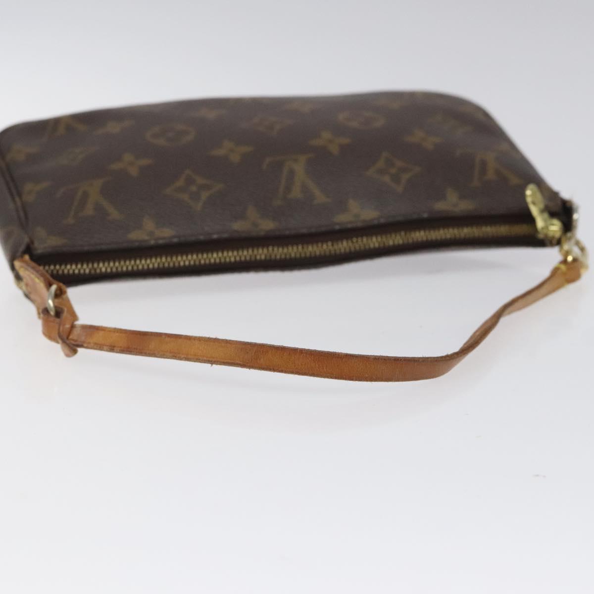 Louis Vuitton Pochette Accessoire Brown Canvas Clutch Bag (Pre-Owned)