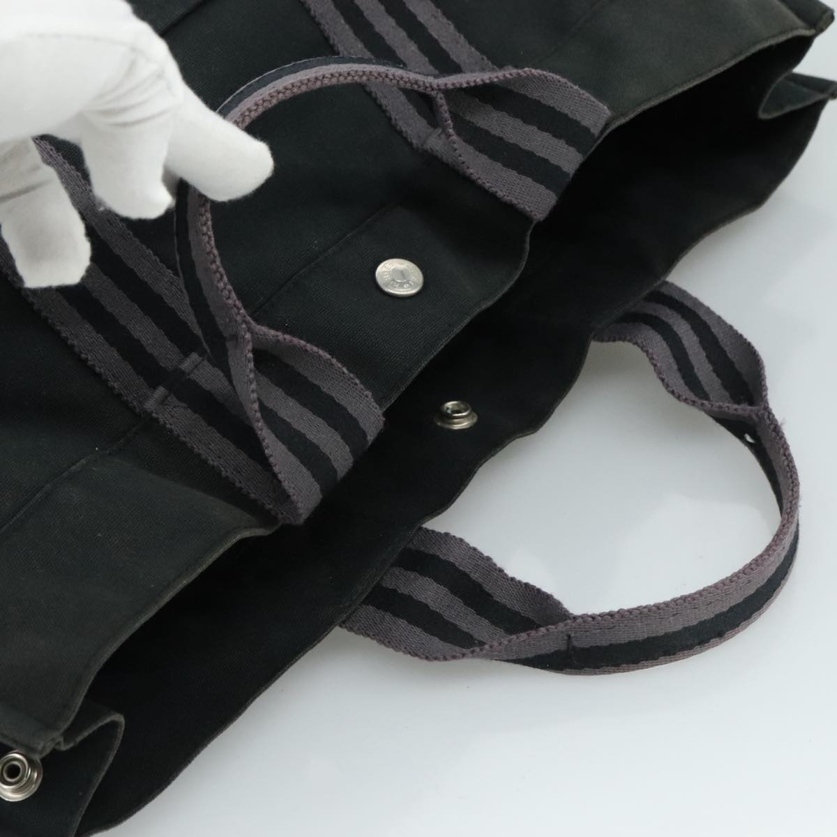 Hermès Herline Black Canvas Tote Bag (Pre-Owned)