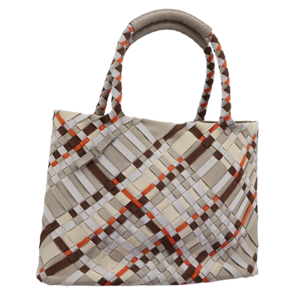 Salvatore Ferragamo Woven Multicolour Canvas Tote Bag (Pre-Owned)