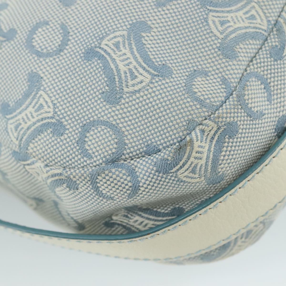 Céline Macadam Blue Canvas Shoulder Bag (Pre-Owned)