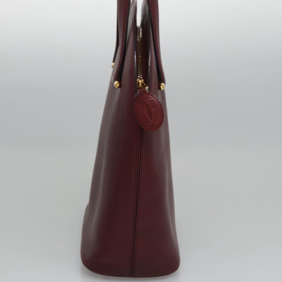Cartier Must Line Burgundy Leather Handbag (Pre-Owned)