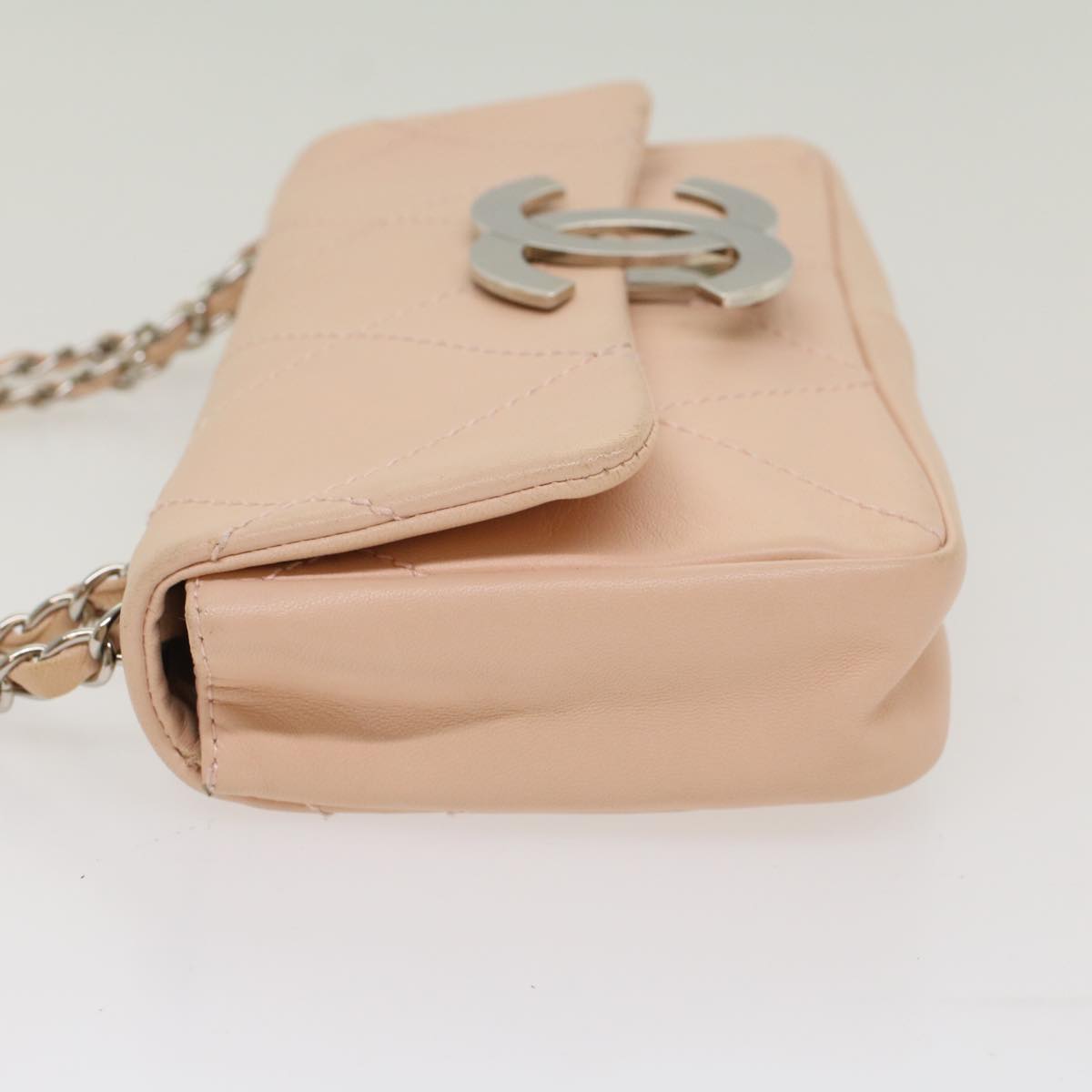 Chanel Cc Pink Leather Shoulder Bag (Pre-Owned)