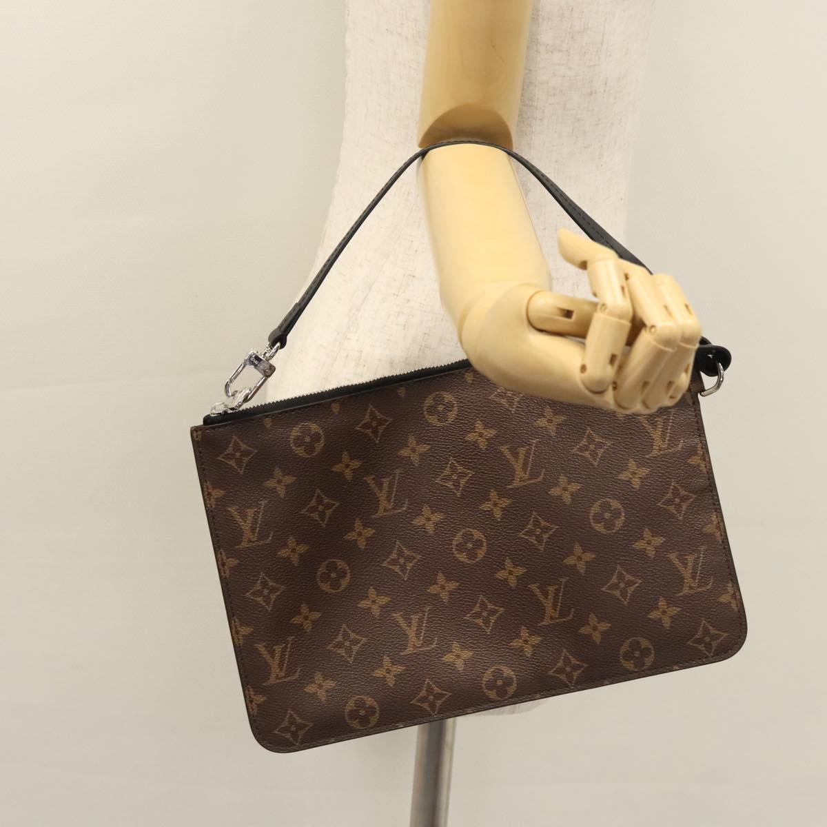 Louis Vuitton Macassar Brown Canvas Clutch Bag (Pre-Owned)