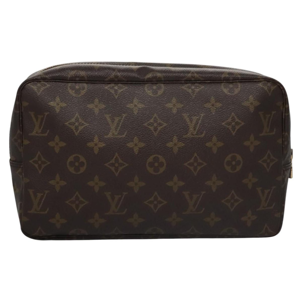 Louis Vuitton Trousse Toilette 28 Brown Canvas Clutch Bag (Pre-Owned)