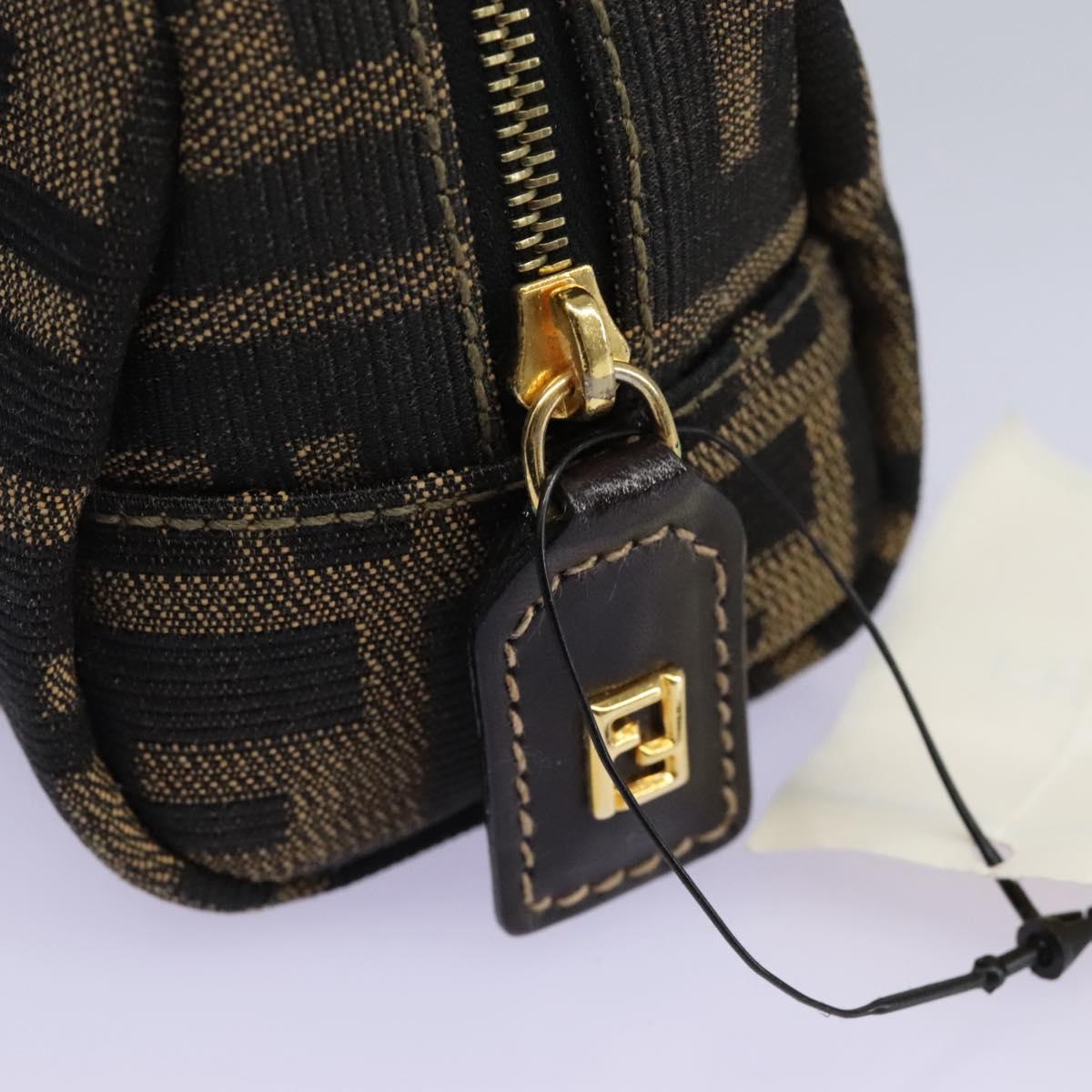Fendi Zucca Brown Canvas Clutch Bag (Pre-Owned)