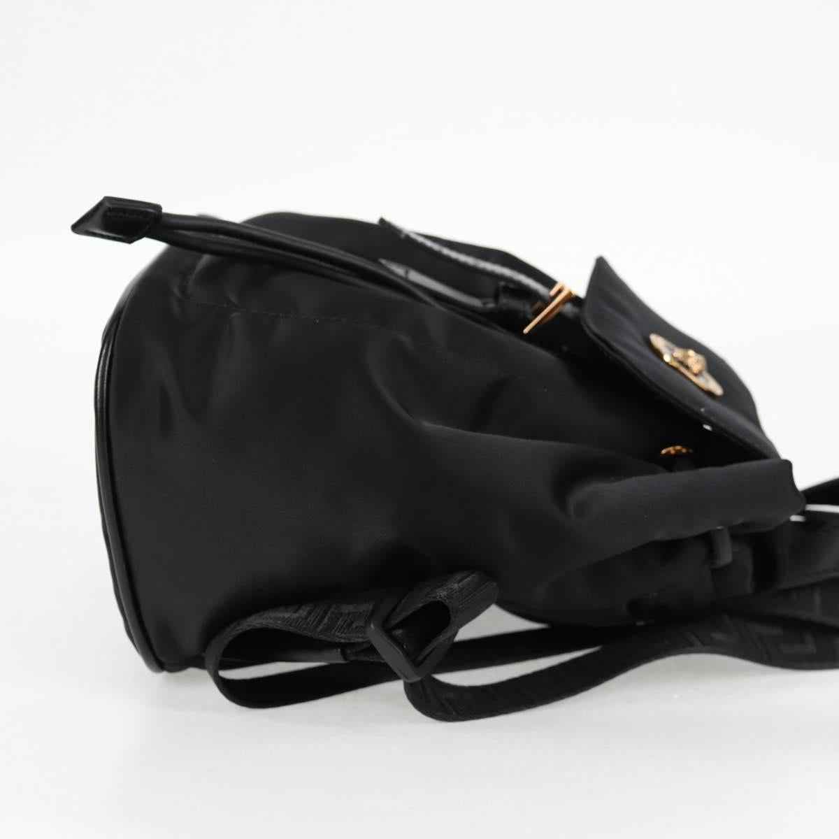 Versace Medusa Black Nylon Backpack Bag (Pre-Owned)