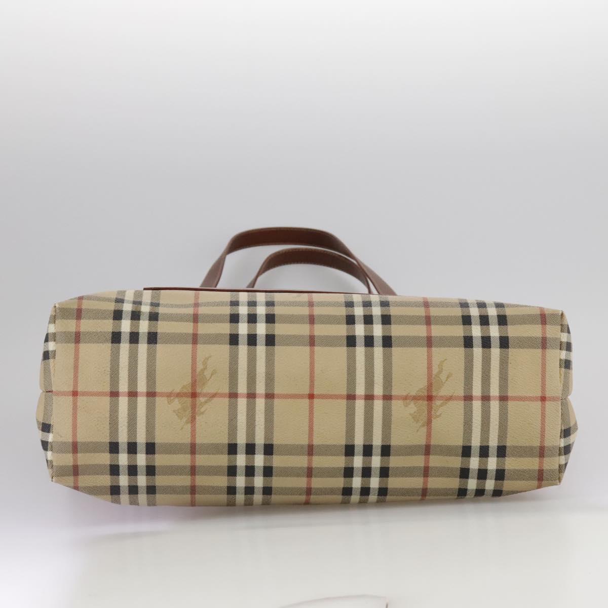 Burberry Nova Check Beige Canvas Tote Bag (Pre-Owned)