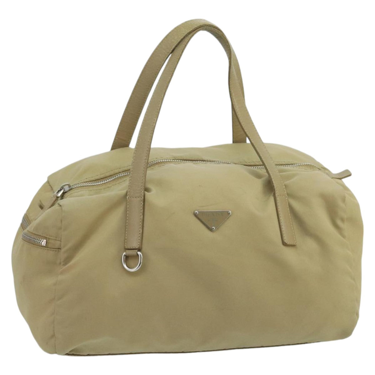 Prada Re-Nylon Beige Synthetic Handbag (Pre-Owned)