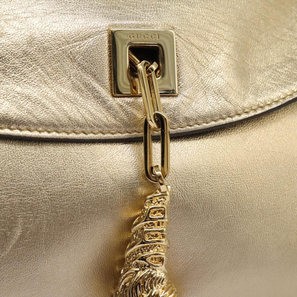Gucci Jackie Vintage Gold Leather Shoulder Bag (Pre-Owned)