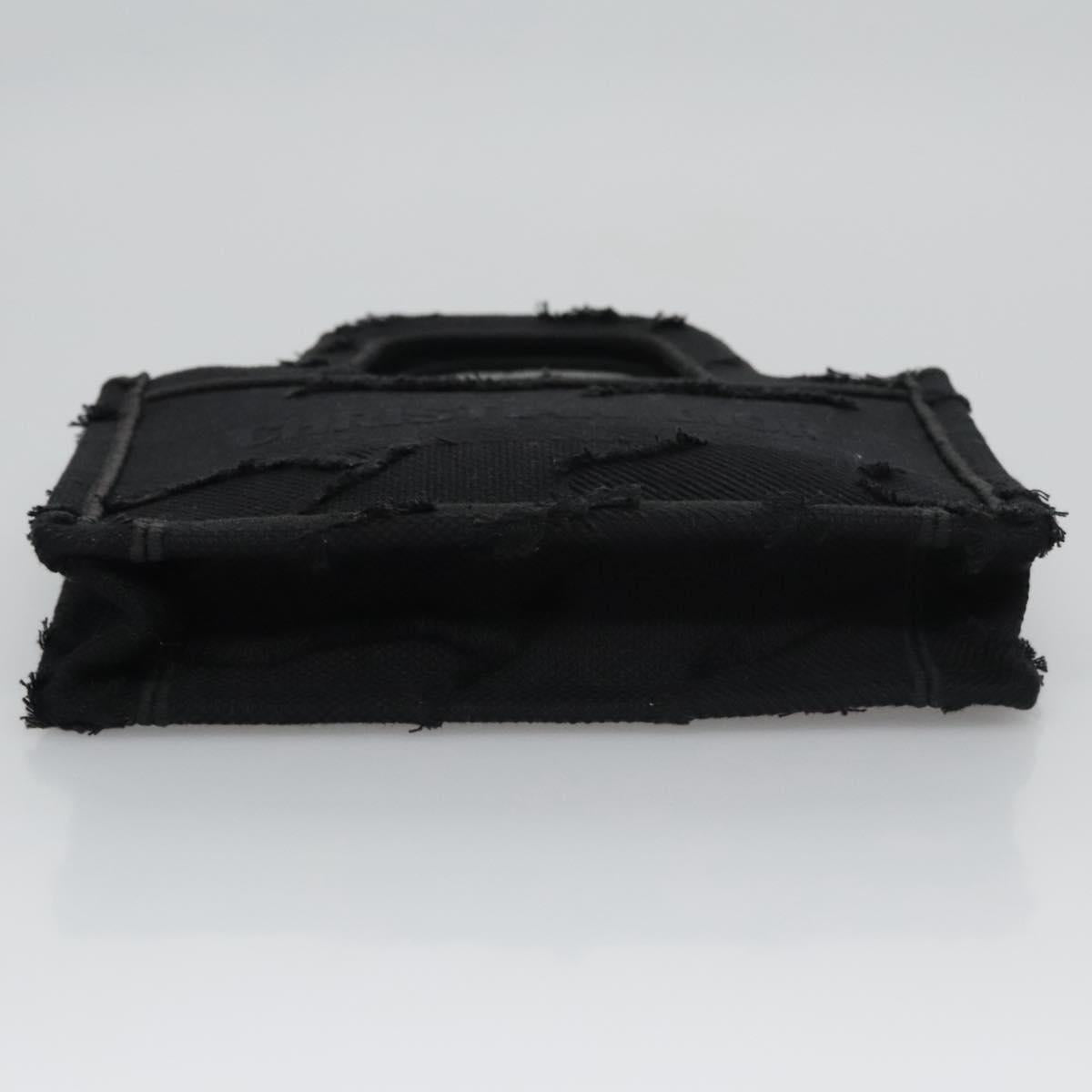 Dior Book Tote Black Canvas Tote Bag (Pre-Owned)