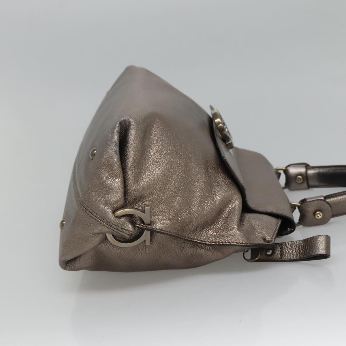 Salvatore Ferragamo Sofia Silver Leather Handbag (Pre-Owned)