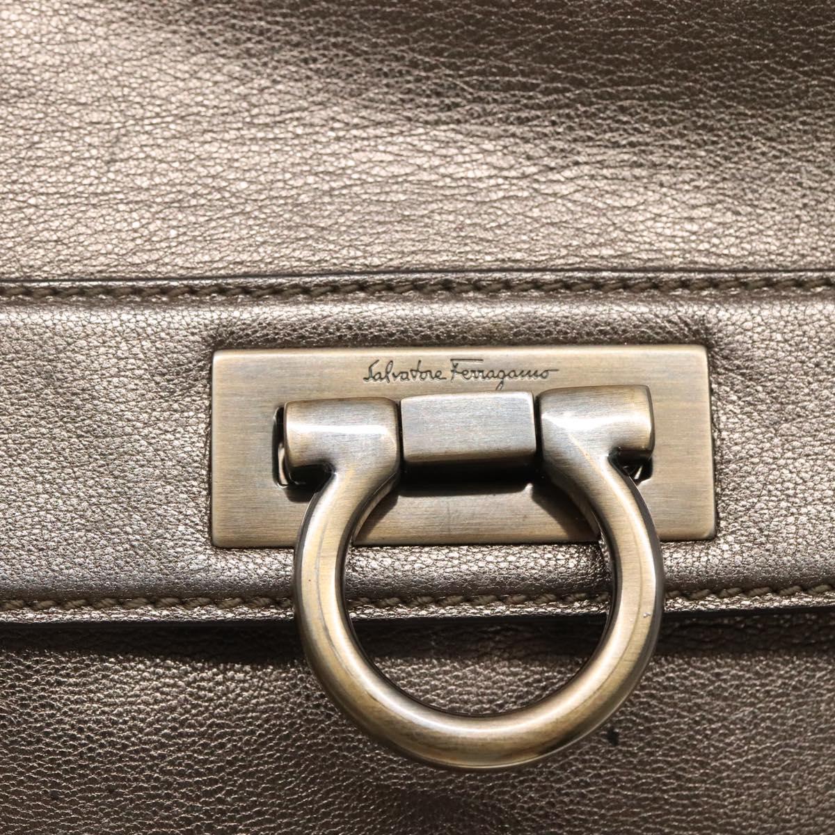 Salvatore Ferragamo Sofia Silver Leather Handbag (Pre-Owned)