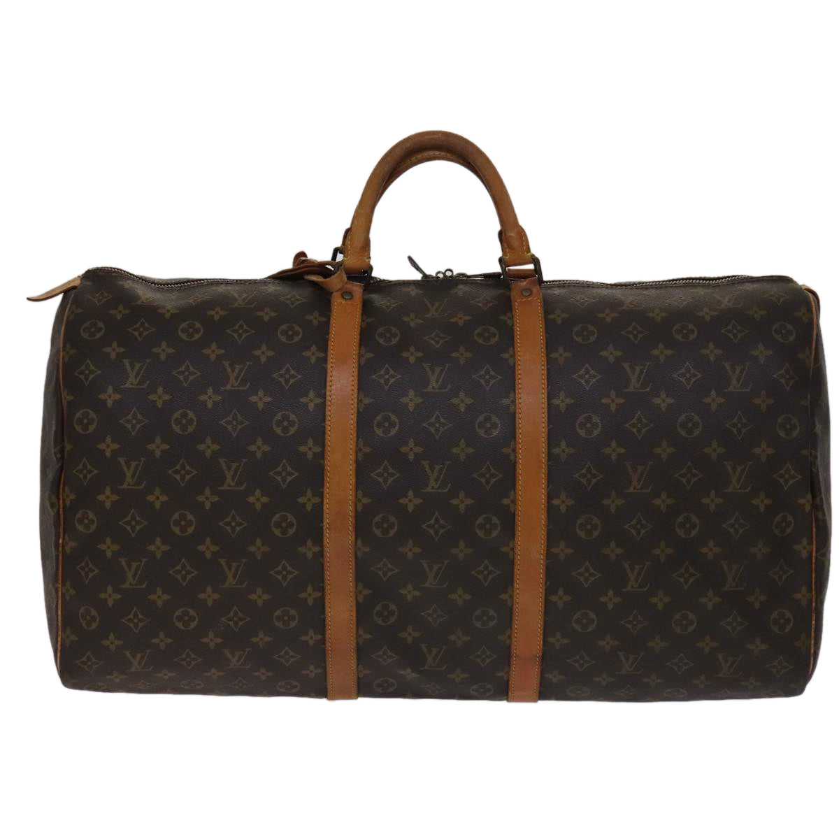 Louis Vuitton Keepall 60 Brown Canvas Travel Bag (Pre-Owned)