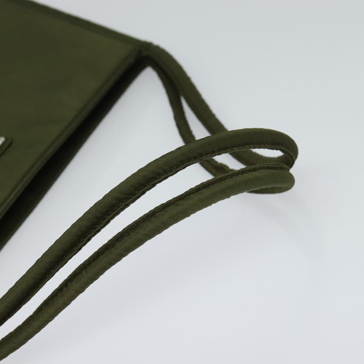 Prada Vitello Khaki Synthetic Handbag (Pre-Owned)