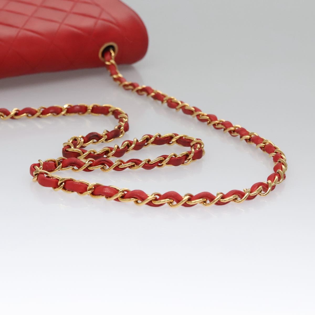 Chanel Diana Red Leather Shoulder Bag (Pre-Owned)