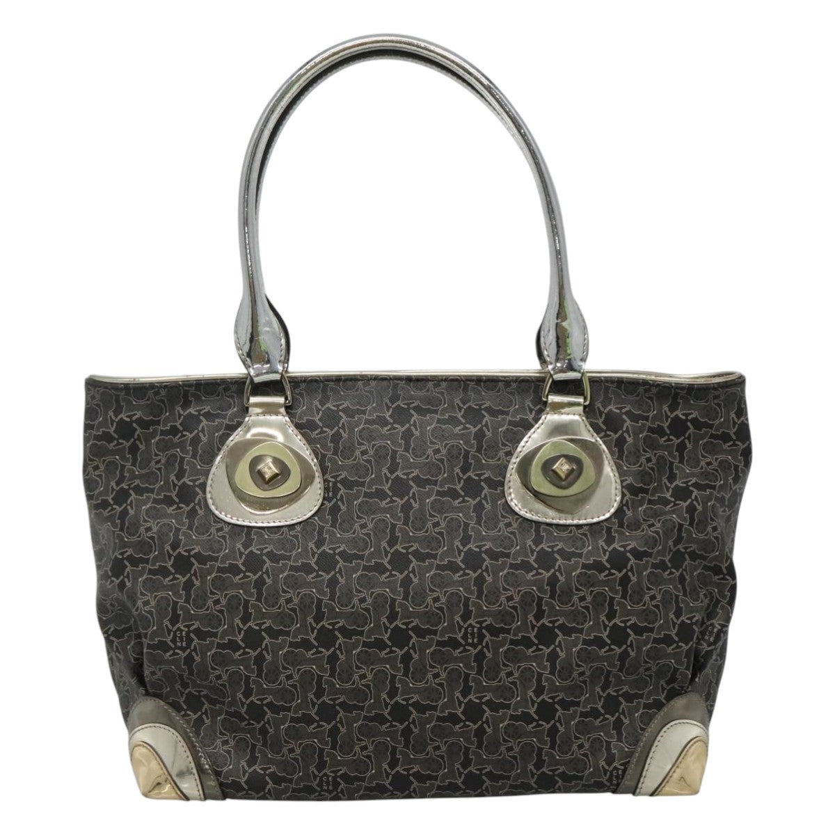 Céline Horse Carriage Black Canvas Tote Bag (Pre-Owned)