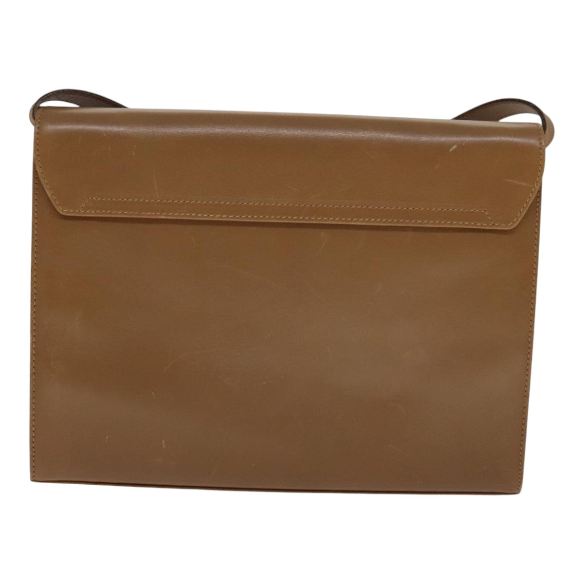 Salvatore Ferragamo Gancini Brown Leather Shoulder Bag (Pre-Owned)
