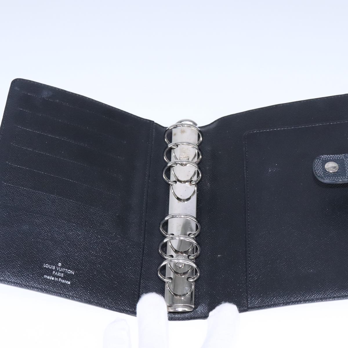 Louis Vuitton Agenda Mm Black Canvas Wallet (Pre-Owned)