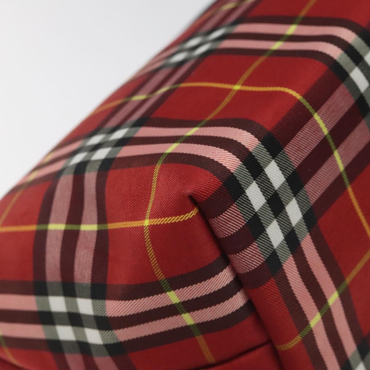 Burberry Nova Check Red Synthetic Handbag (Pre-Owned)