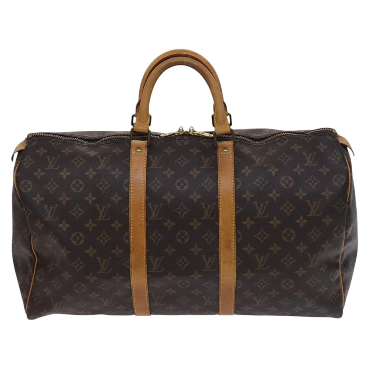 Louis Vuitton Keepall 50 Brown Canvas Travel Bag (Pre-Owned)