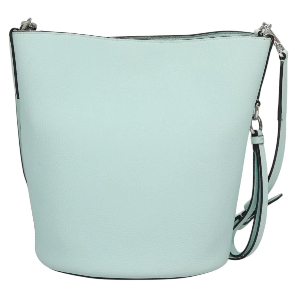 Salvatore Ferragamo Gancini Green Leather Shoulder Bag (Pre-Owned)