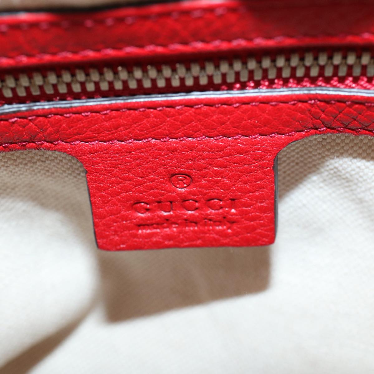 Gucci Soho Red Leather Backpack Bag (Pre-Owned)