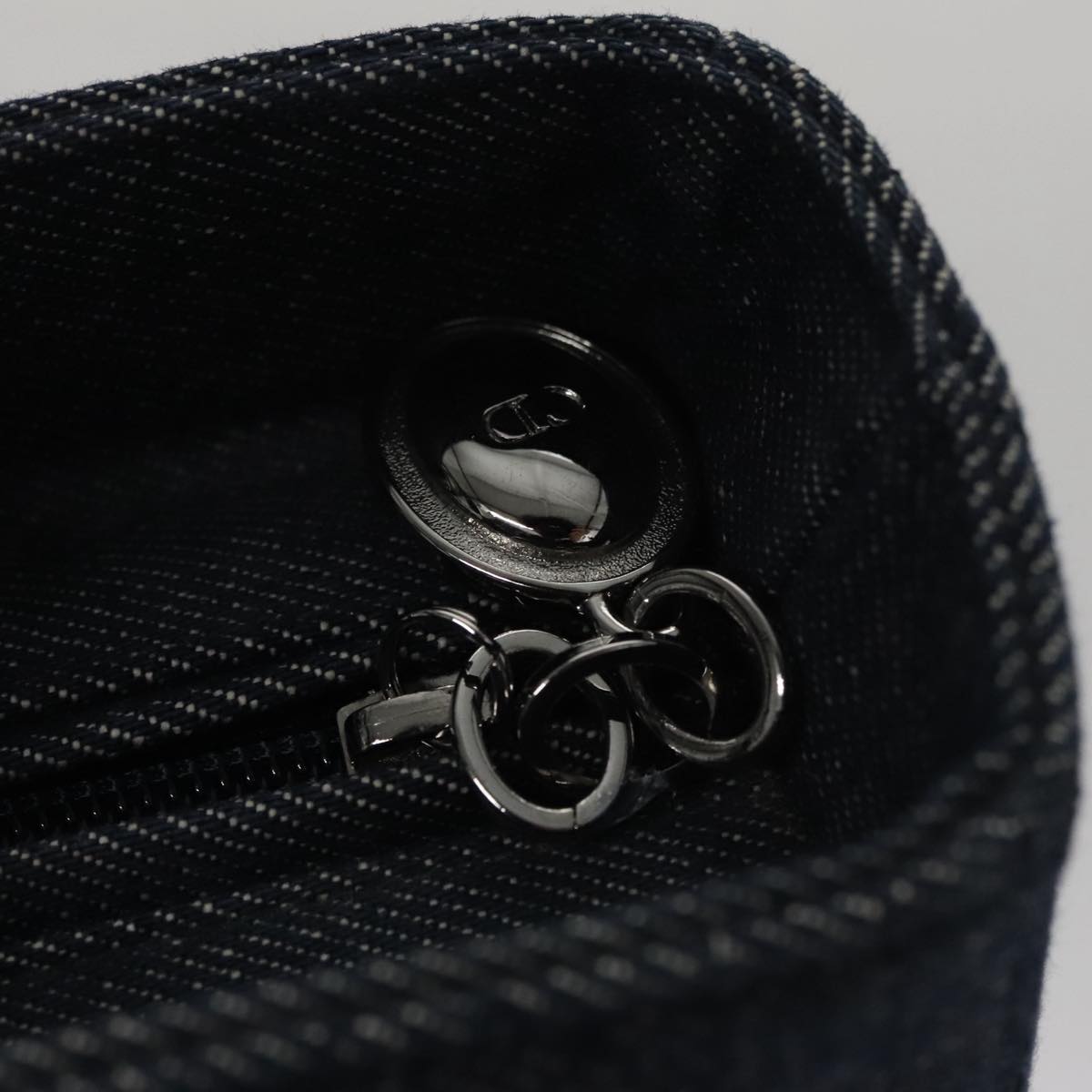 Dior Lady Dior Navy Denim - Jeans Handbag (Pre-Owned)