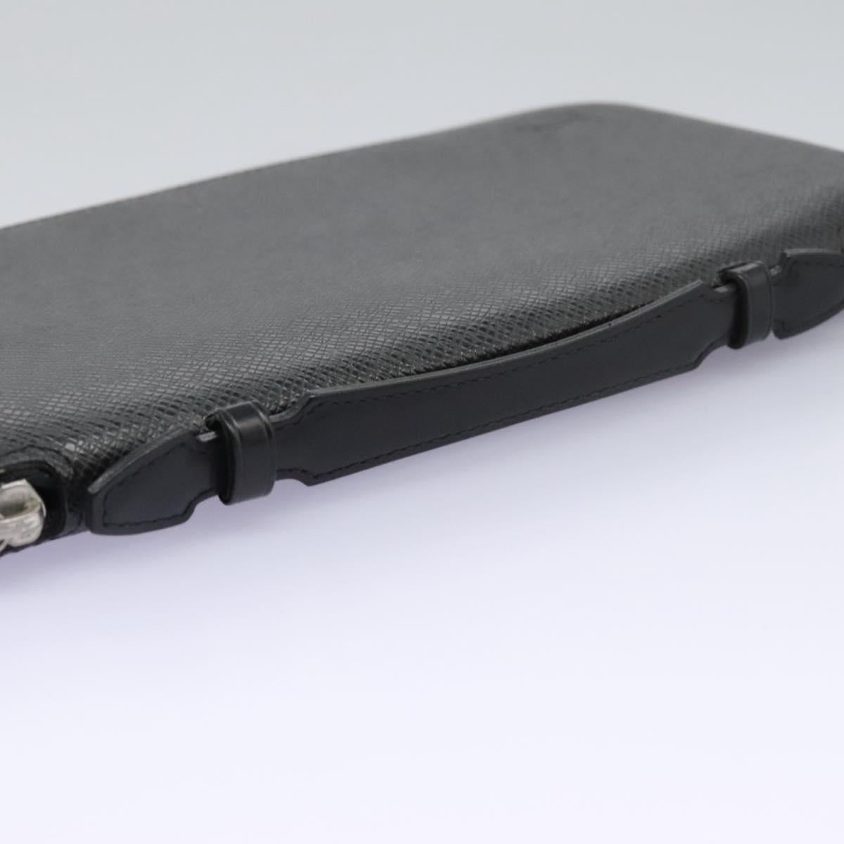 Louis Vuitton Taiga Black Leather Wallet (Pre-Owned)