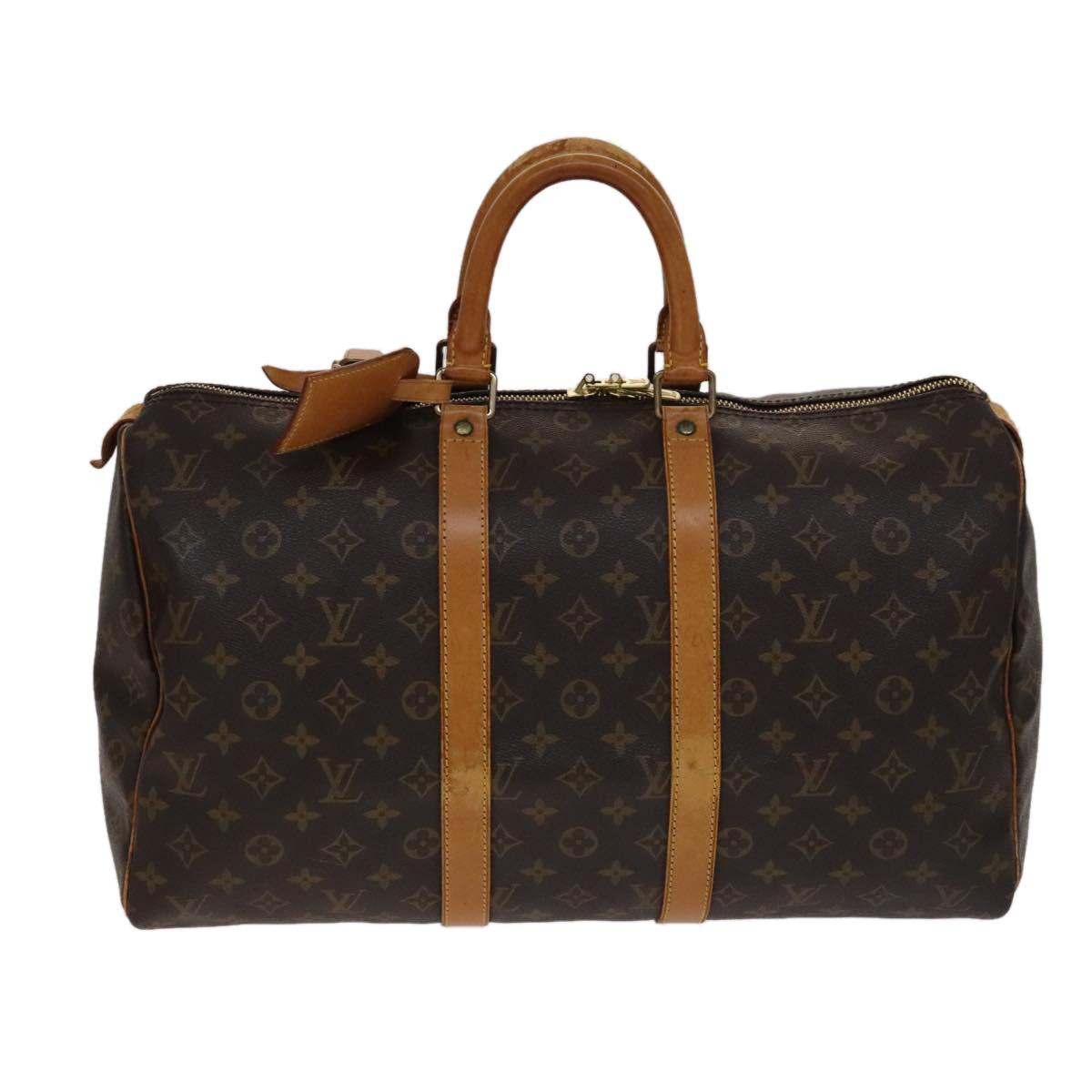 Louis Vuitton Keepall 45 Brown Canvas Travel Bag (Pre-Owned)