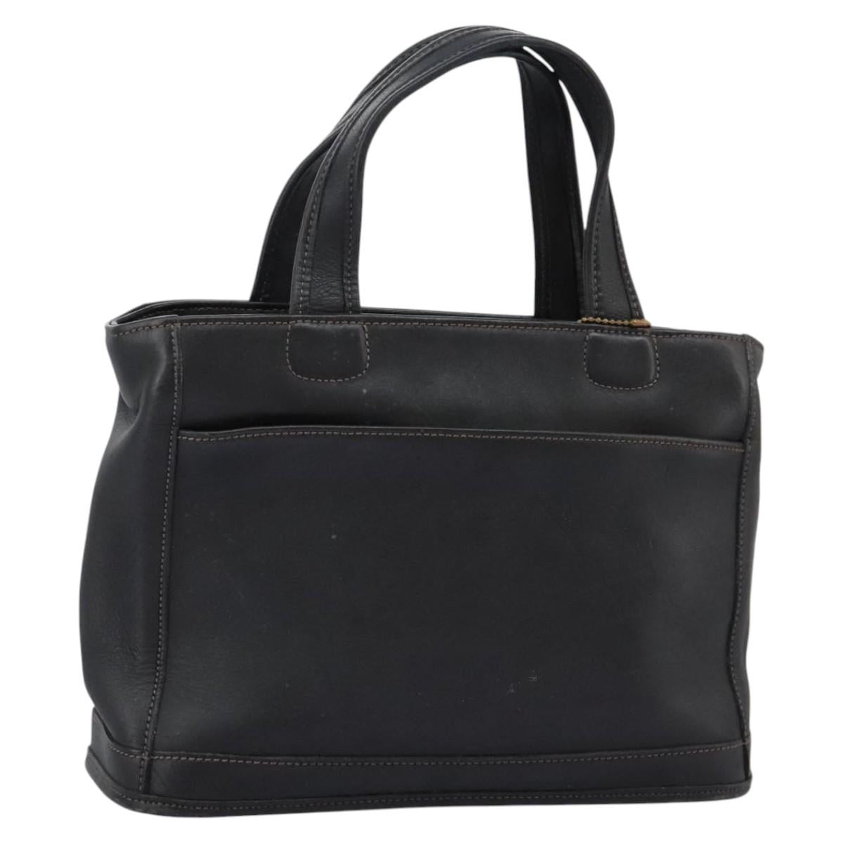 Coach Black Leather Handbag (Pre-Owned)