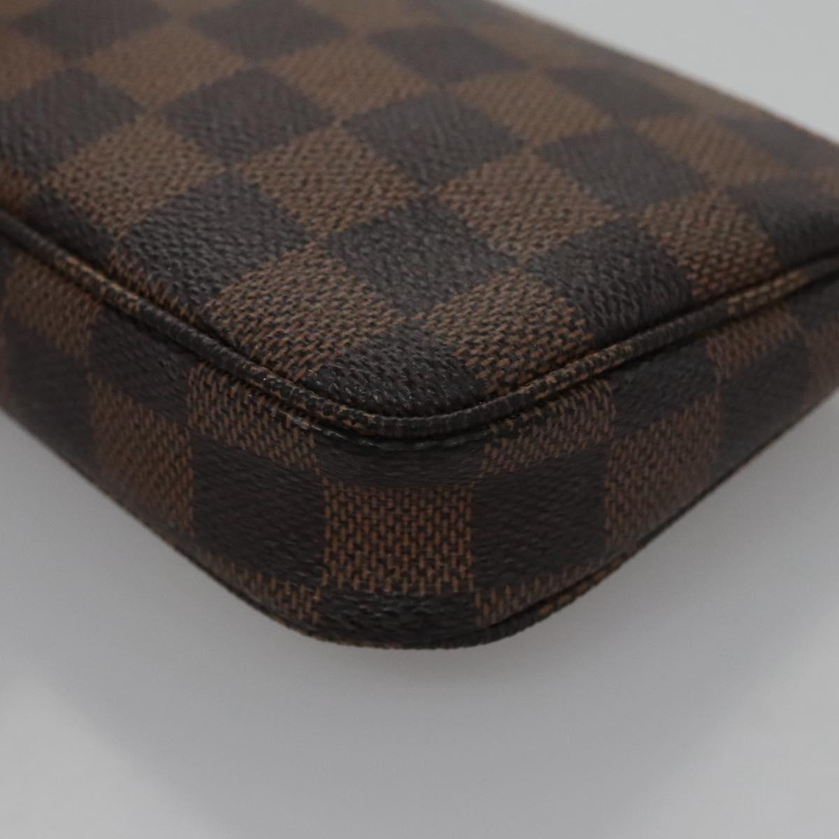 Louis Vuitton Mini Pochette Accessoires Brown Canvas Clutch Bag (Pre-Owned)
