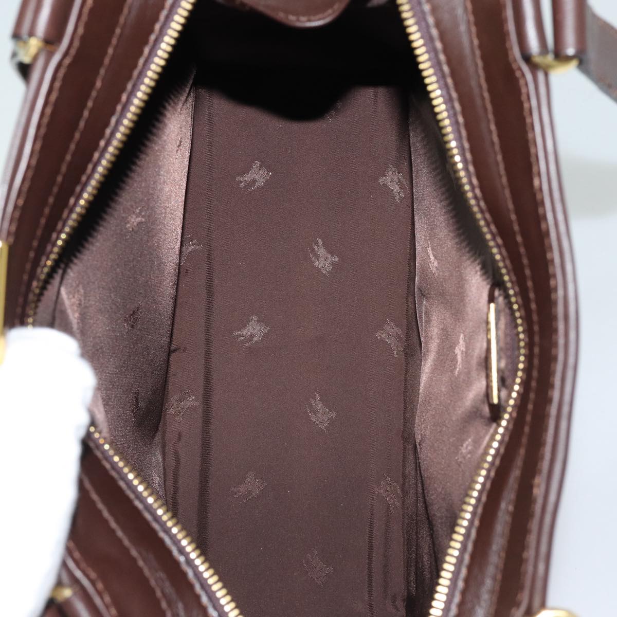 Burberry Nova Check Beige Wool Shoulder Bag (Pre-Owned)