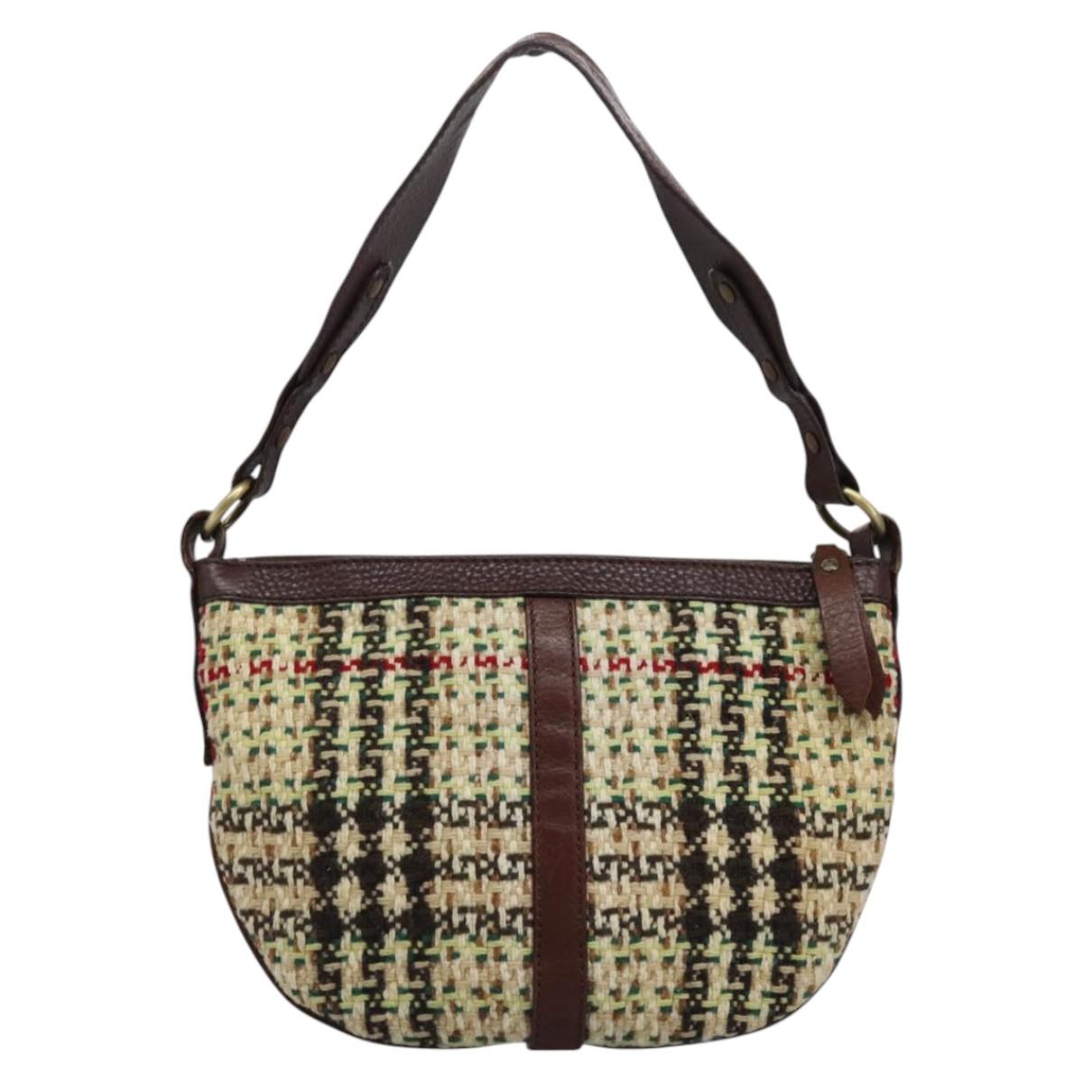 Burberry House Check Multicolour Tweed Shoulder Bag (Pre-Owned)
