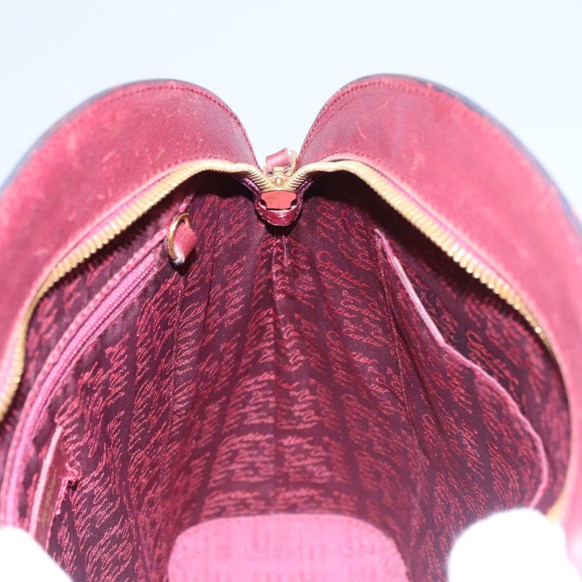Cartier Must Line Burgundy Leather Handbag (Pre-Owned)