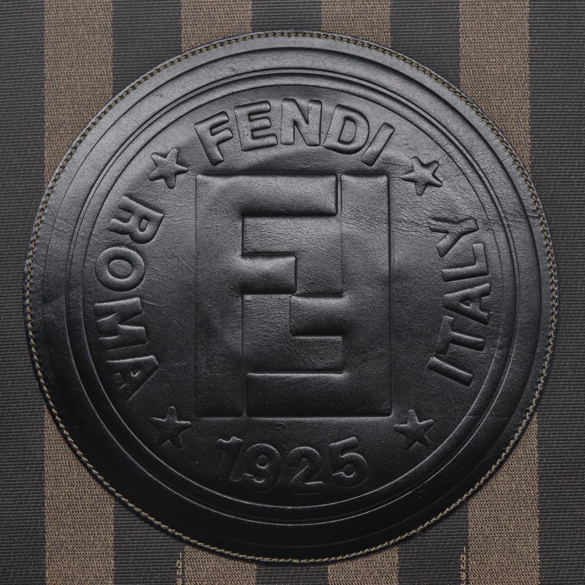 Fendi Pecan Brown Canvas Tote Bag (Pre-Owned)