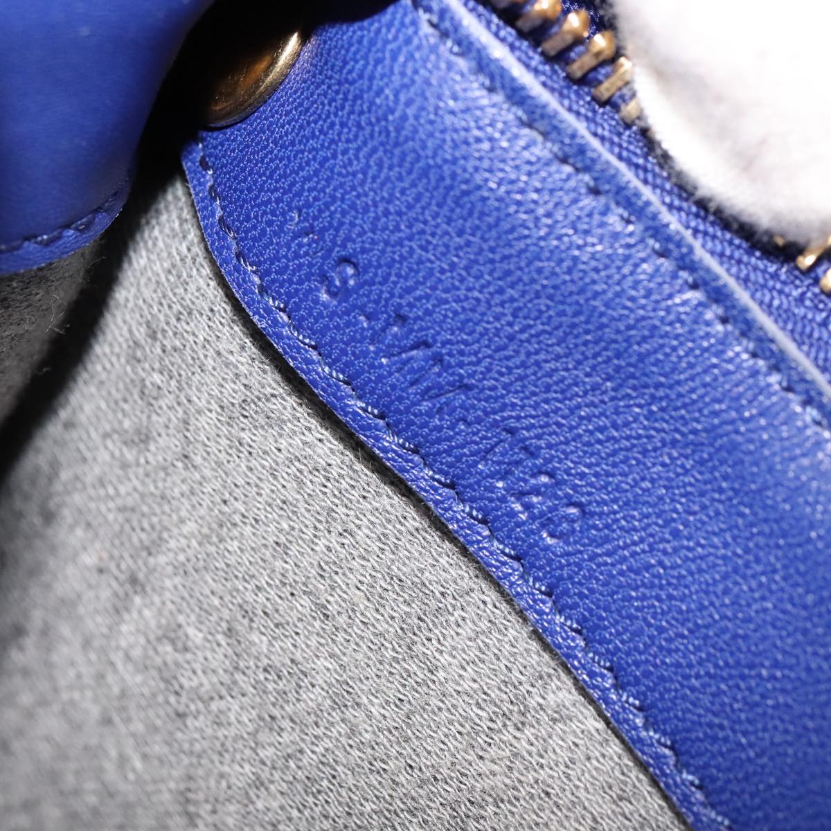 Céline Trio Blue Leather Shoulder Bag (Pre-Owned)